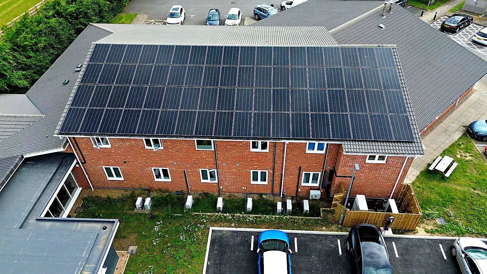 Pitched-roof array at Stratton